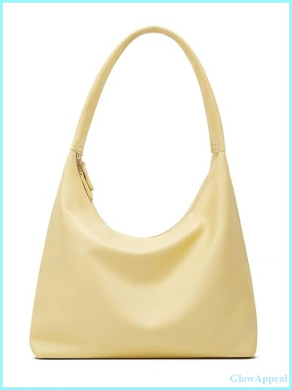 PU Leather Crescent Shoulder Bag Slouchy Hobo Tote Purse